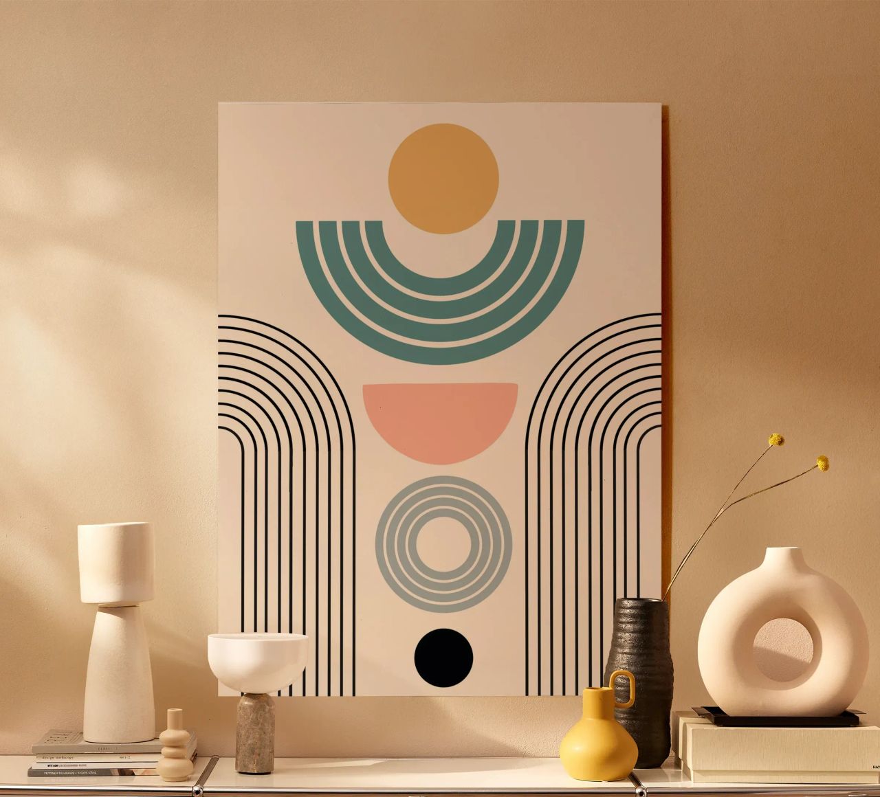 Balanced geometric shapes with circle plexiglass da LisaArtes