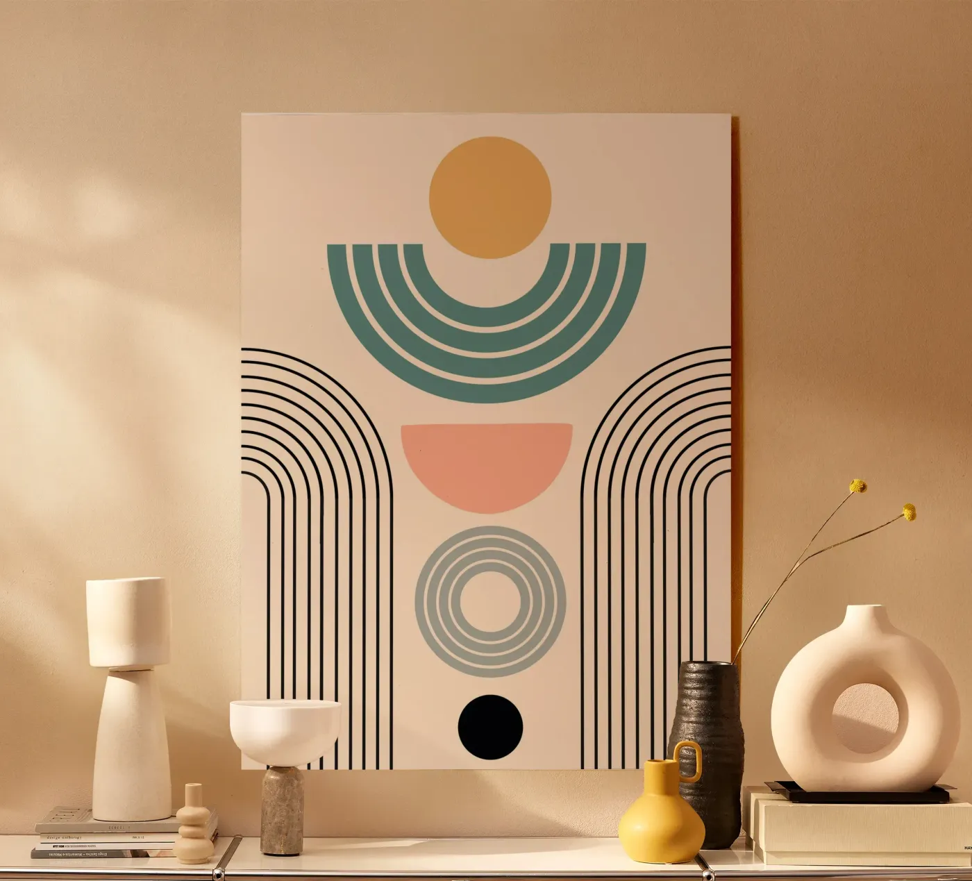 Balanced geometric shapes with circle plexiglass da LisaArtes