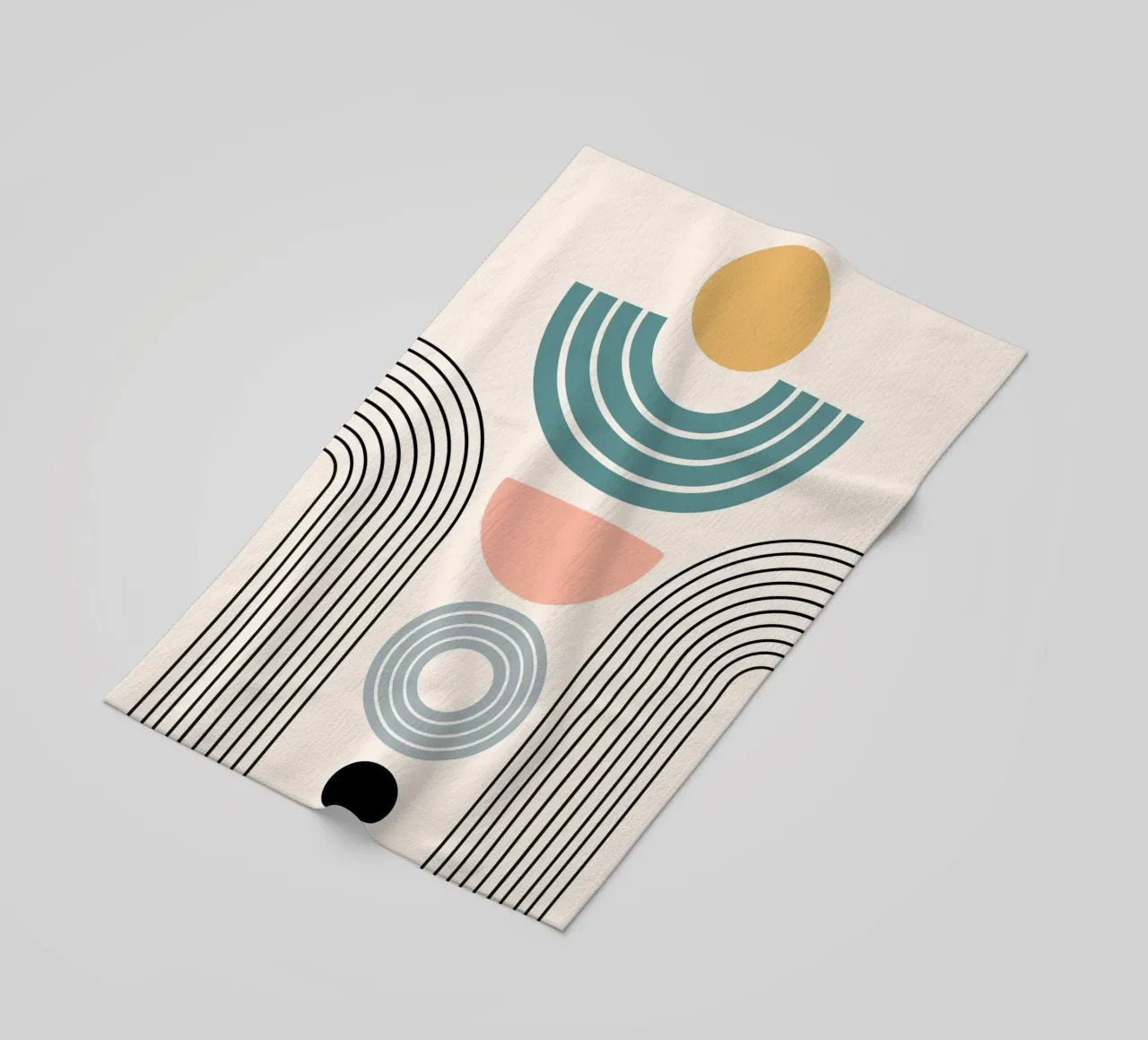 Balanced geometric shapes with circle telo mare da LisaArtes