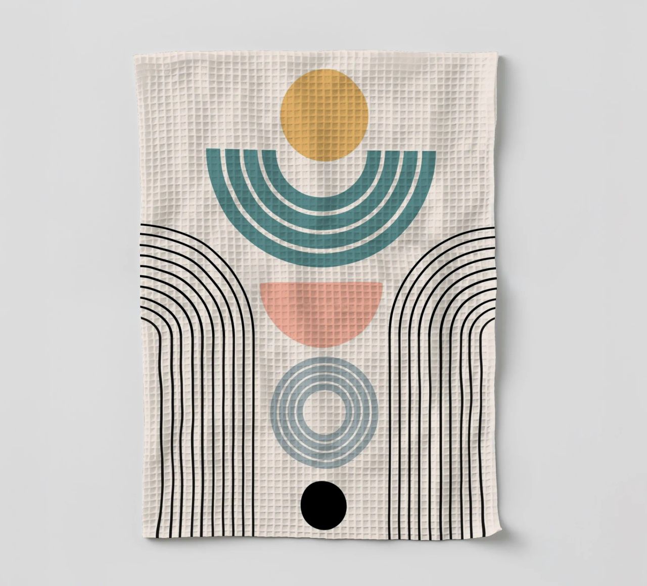 Balanced geometric shapes with circle canovaccio da cucina da LisaArtes