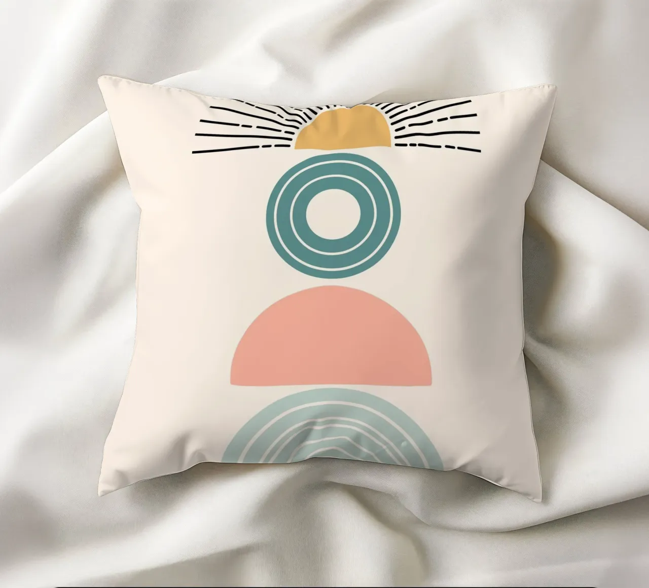 Stack of geometric shapes cuscino da LisaArtes