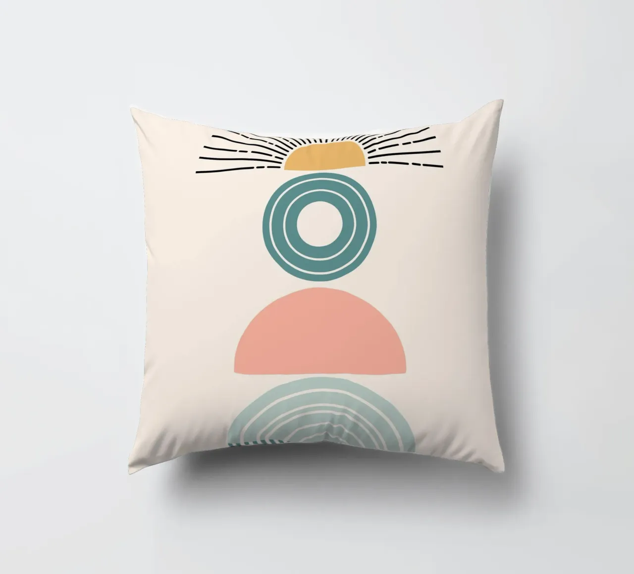 Stack of geometric shapes cuscino da LisaArtes