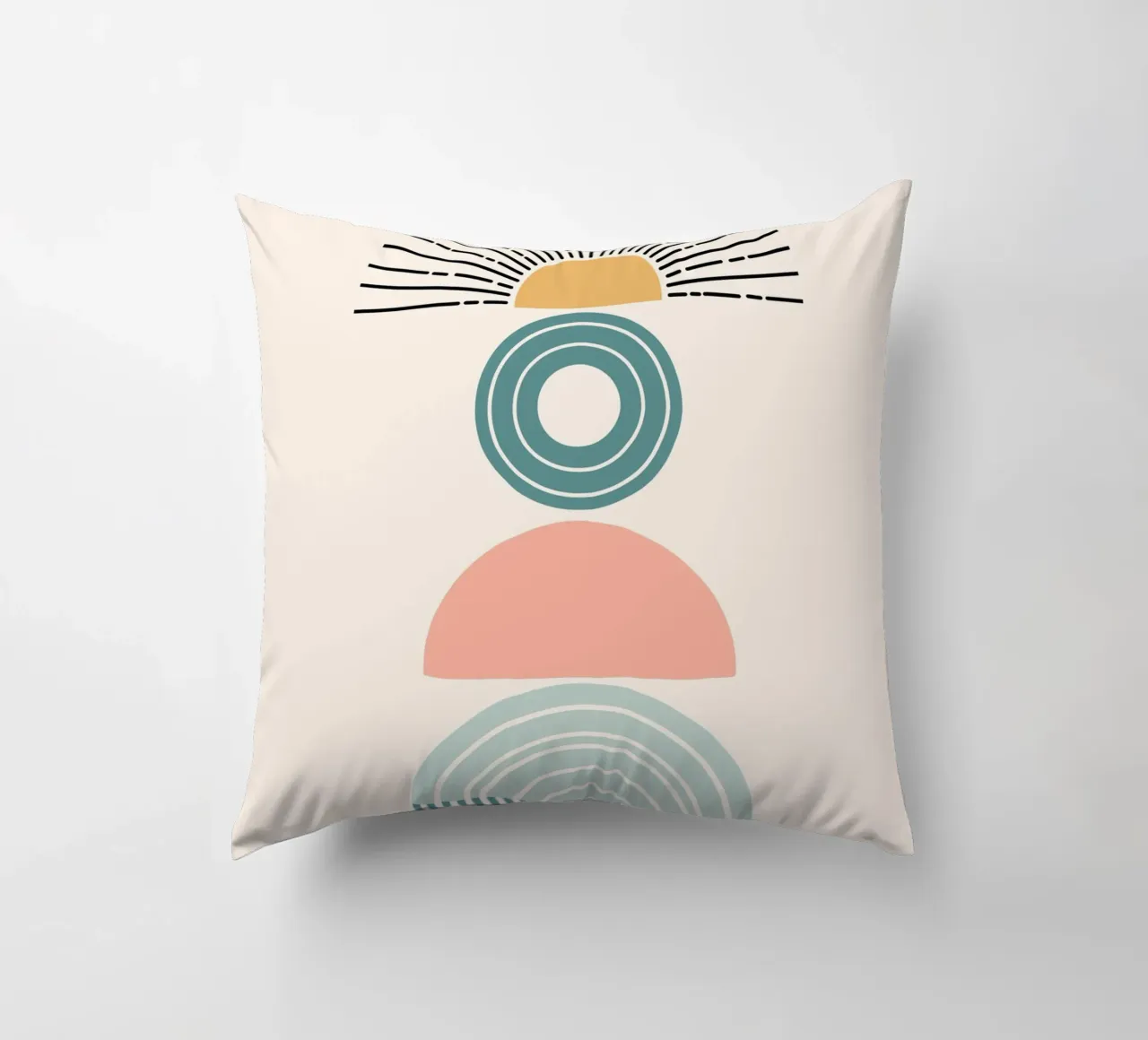 Stack of geometric shapes cuscino da LisaArtes