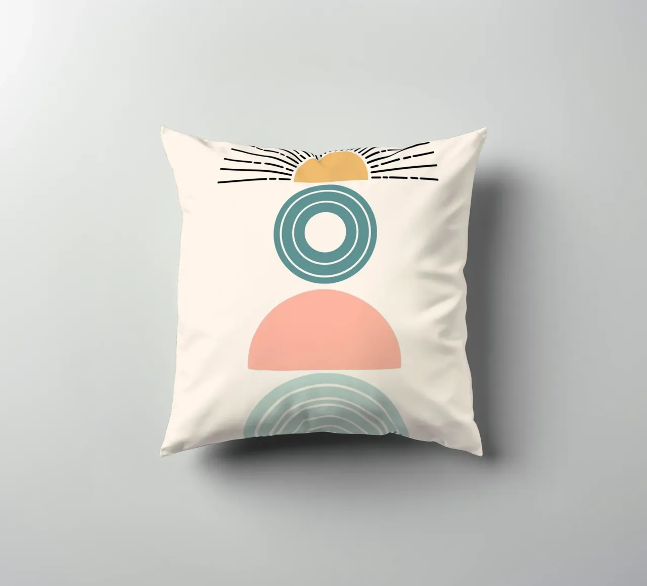 Stack of geometric shapes cuscino da LisaArtes