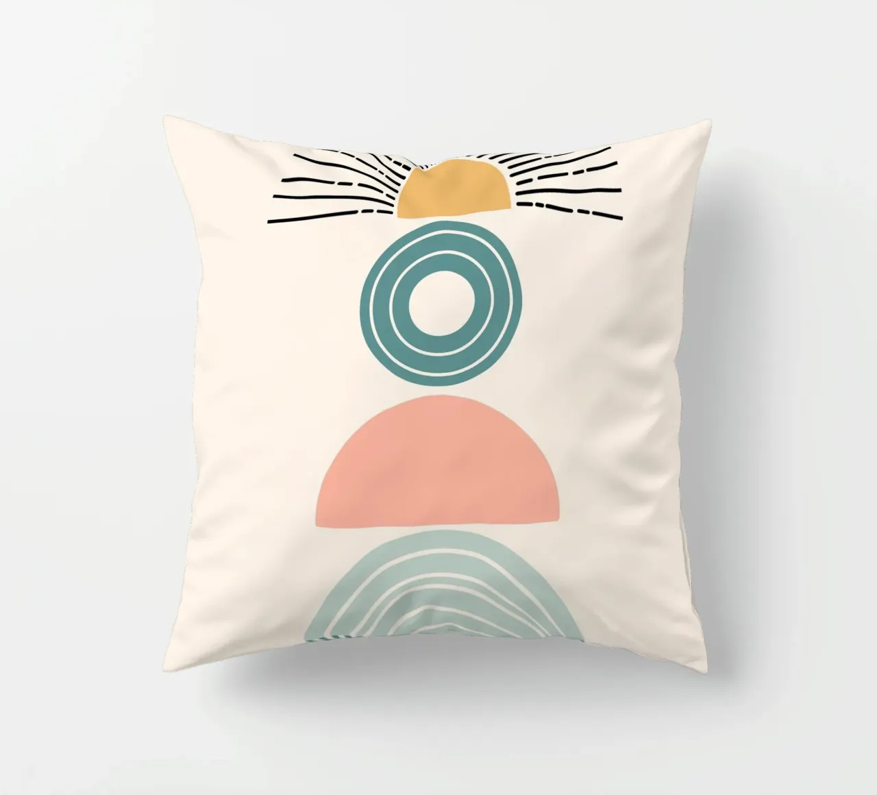 Stack of geometric shapes cuscino da LisaArtes