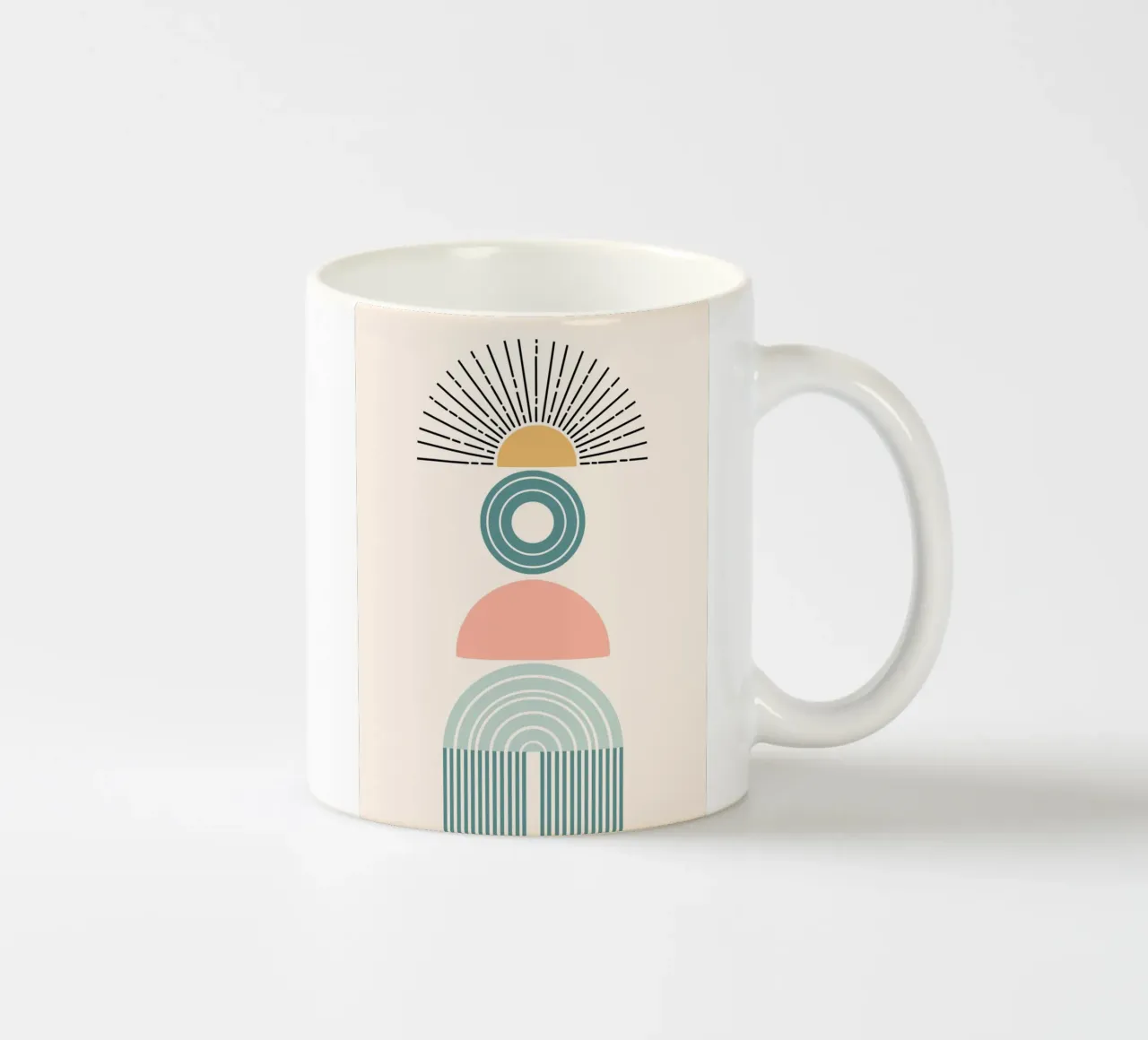 Stack of geometric shapes tazza in ceramica da LisaArtes