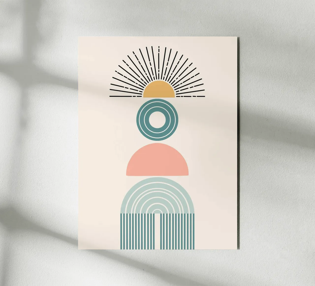 Stack of geometric shapes alluminio dibond da LisaArtes