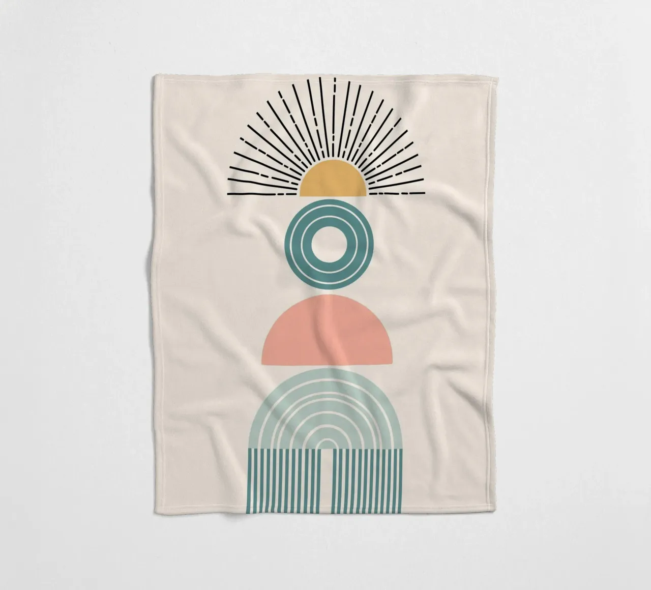 Stack of geometric shapes manta de franela de LisaArtes