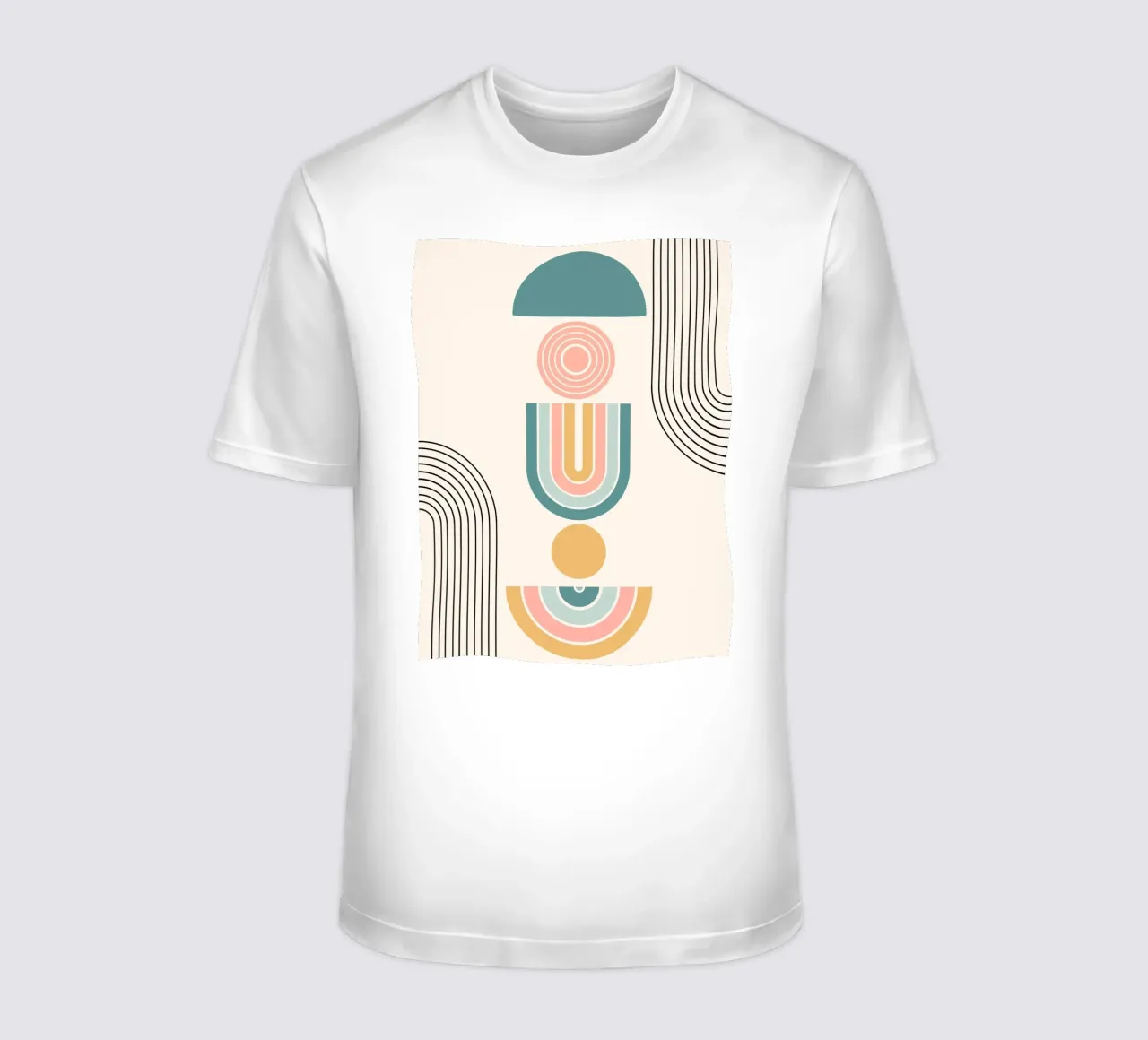 Geometric shapes in pastel colors t-shirt da LisaArtes