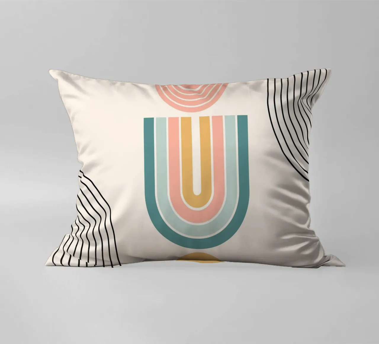 Geometric shapes in pastel colors cuscino da LisaArtes