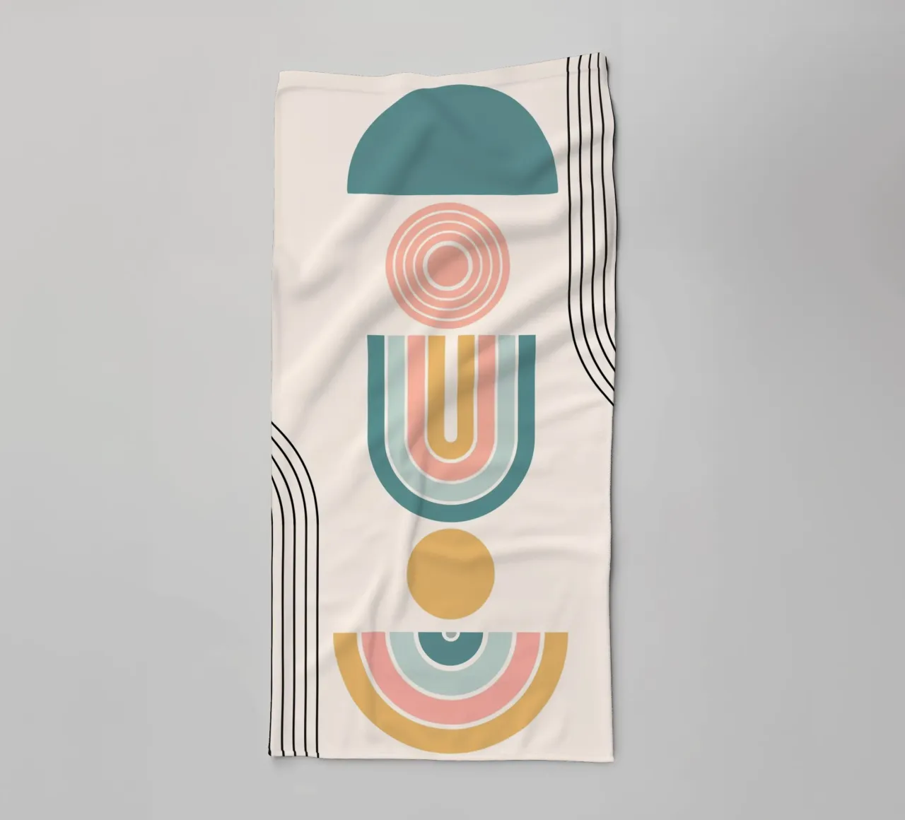 Geometric shapes in pastel colors asciugamano da bagno da LisaArtes