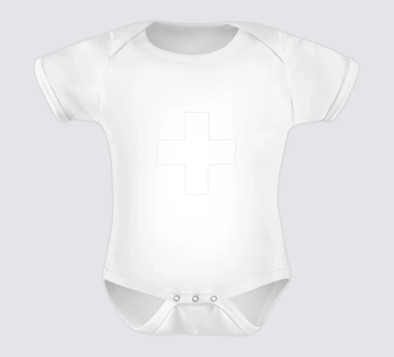 Croce Svizzera Design grafico monocromatico in bianco e nero body neonato maniche corte da THE MOTIVATED TYPE