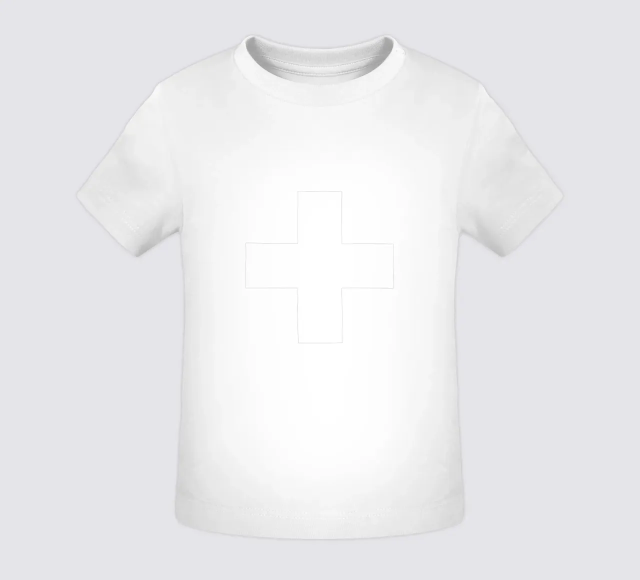 Croce Svizzera Design grafico monocromatico in bianco e nero maglietta neonato da THE MOTIVATED TYPE