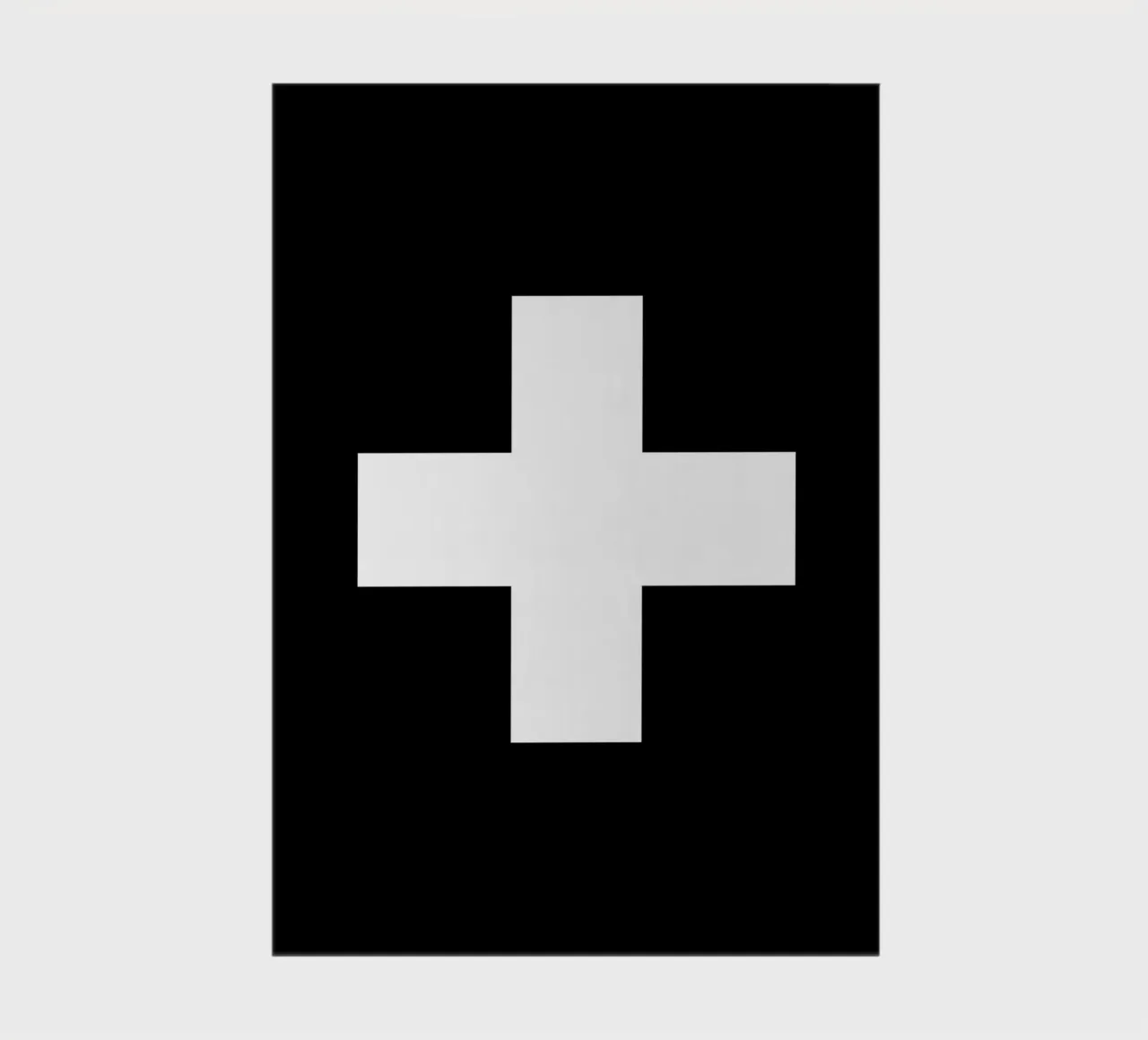 Swiss Cross Conception graphique monochrome noir et blanc carnet de notes de THE MOTIVATED TYPE