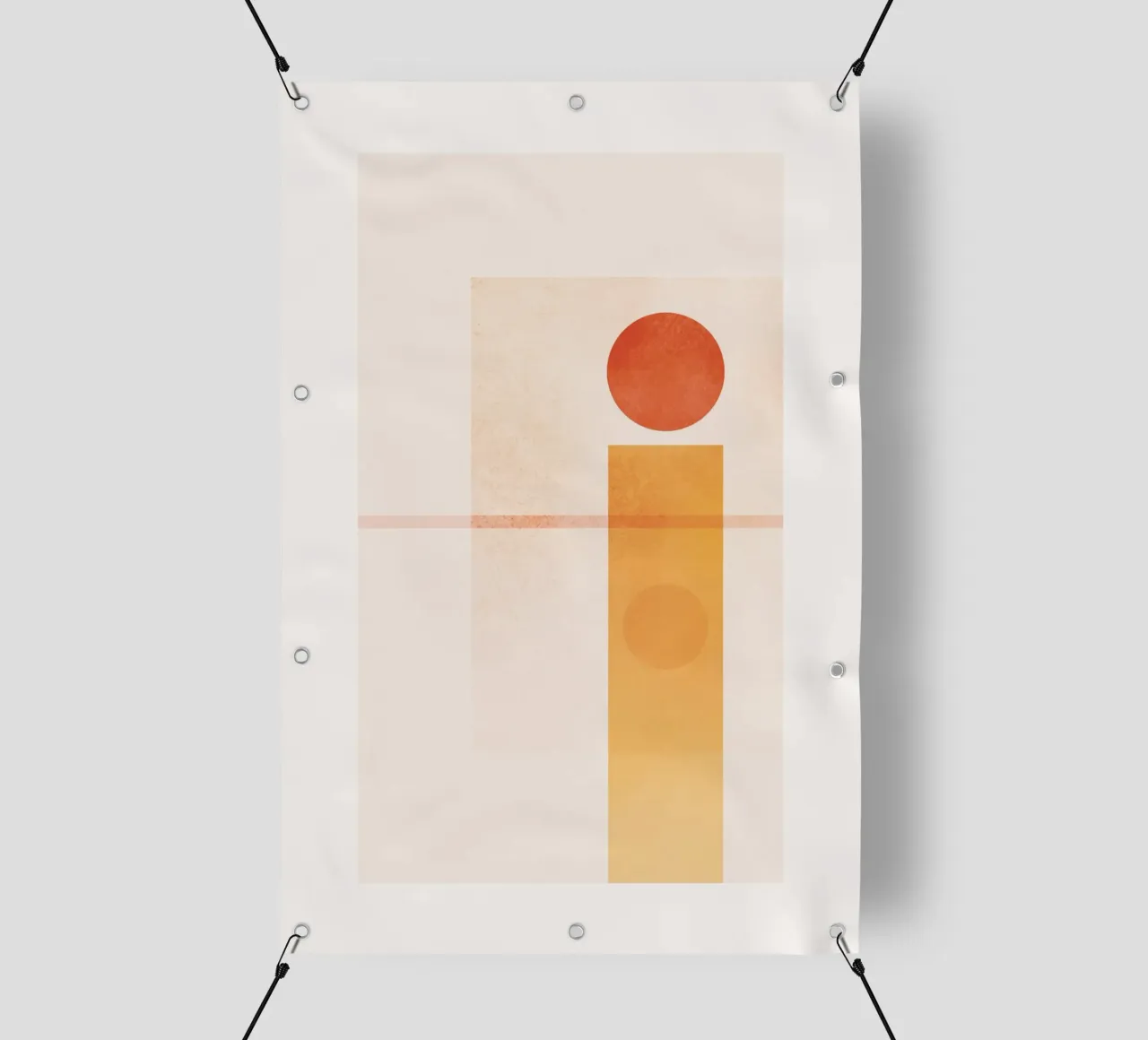 Geometric Sunset IV telo in pvc da SABRIN DEIRANI