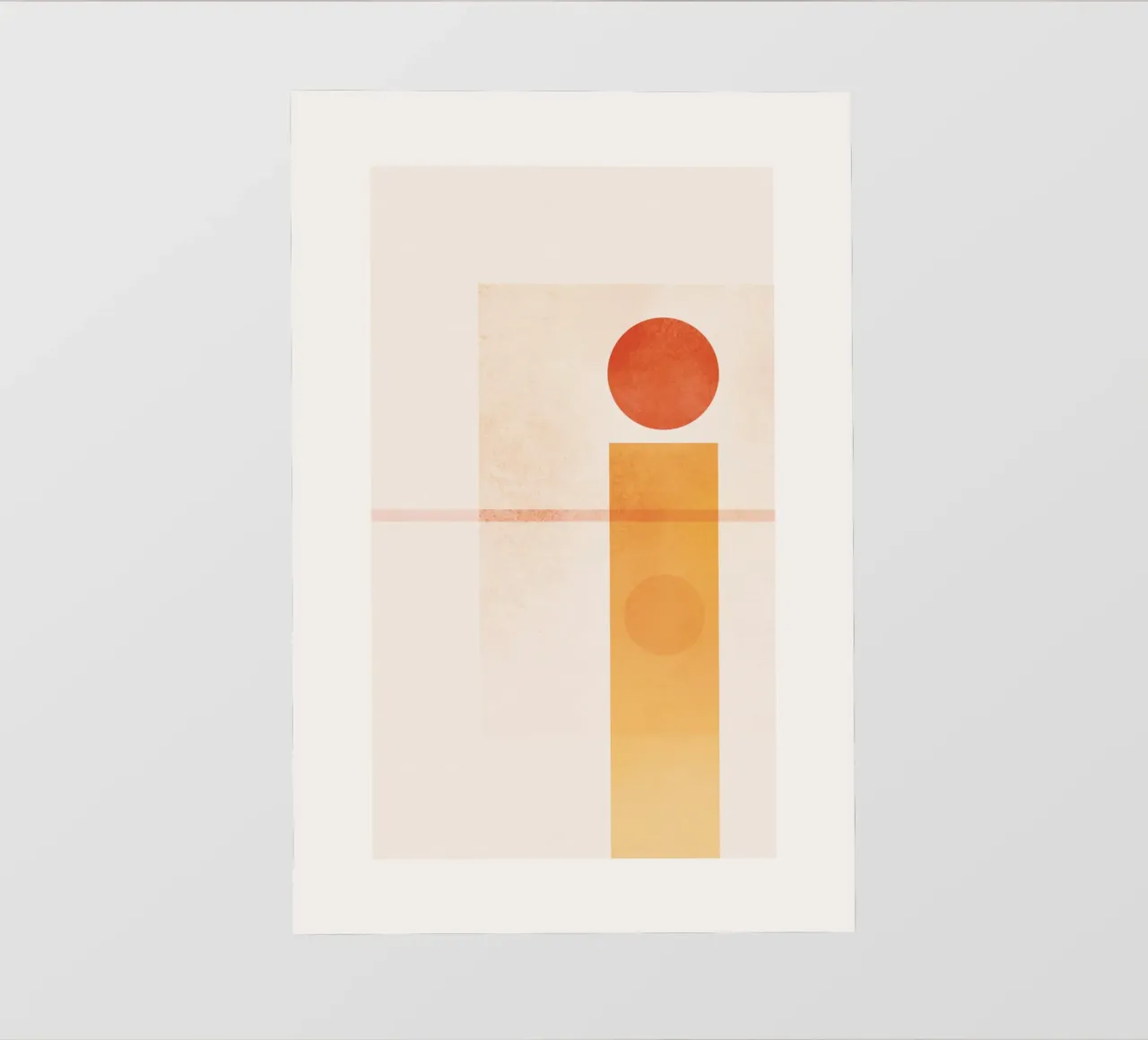 Geometric Sunset IV telo in pvc da SABRIN DEIRANI