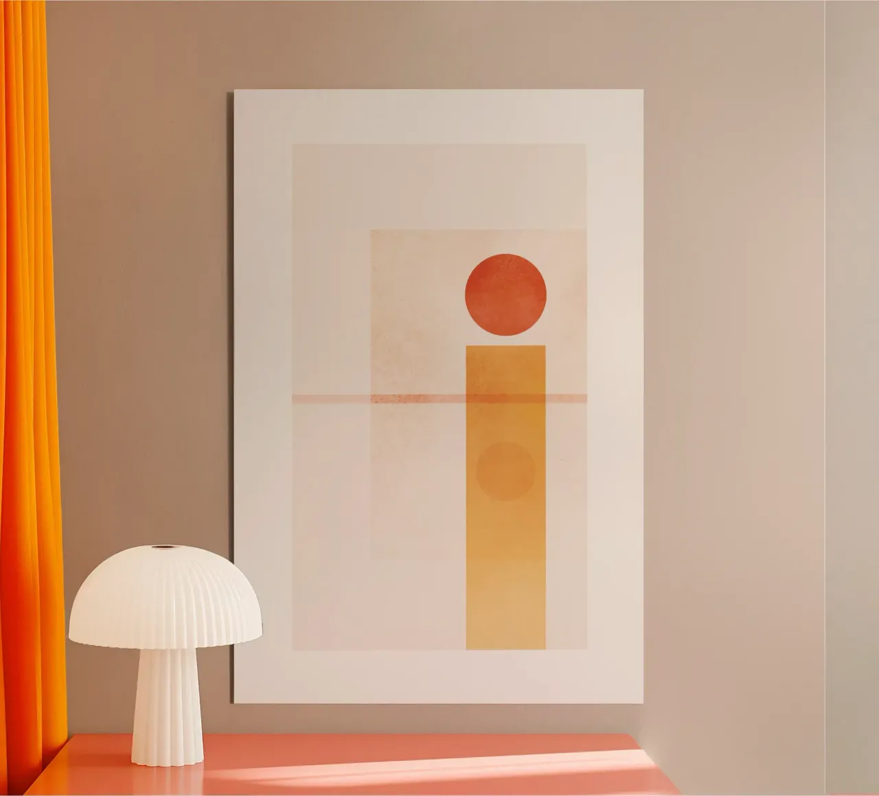 Geometric Sunset IV alluminio dibond da SABRIN DEIRANI