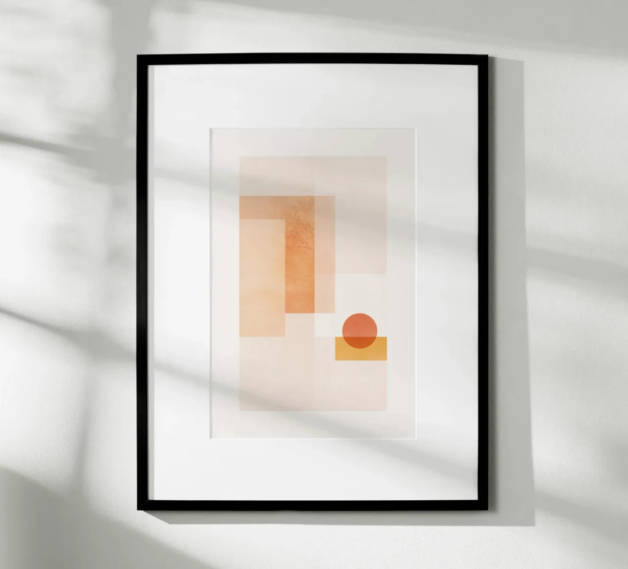 Geometric Sunset poster van SABRIN DEIRANI