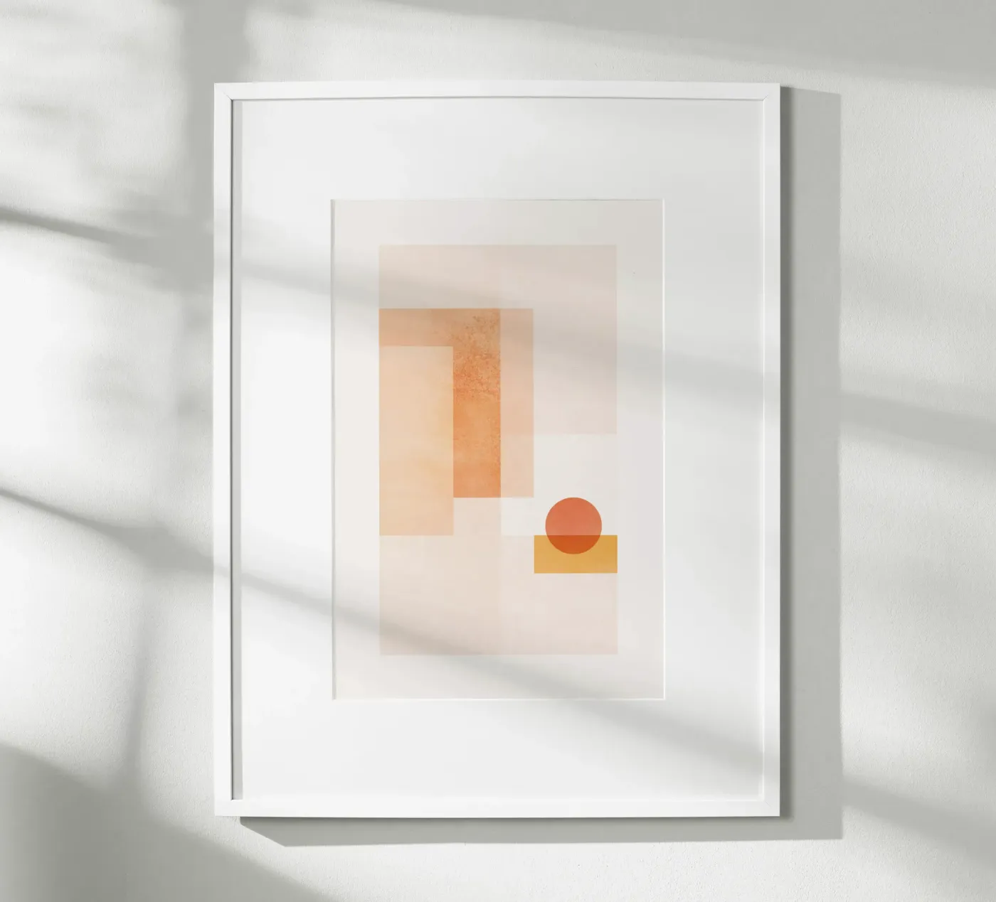 Geometric Sunset poster van SABRIN DEIRANI