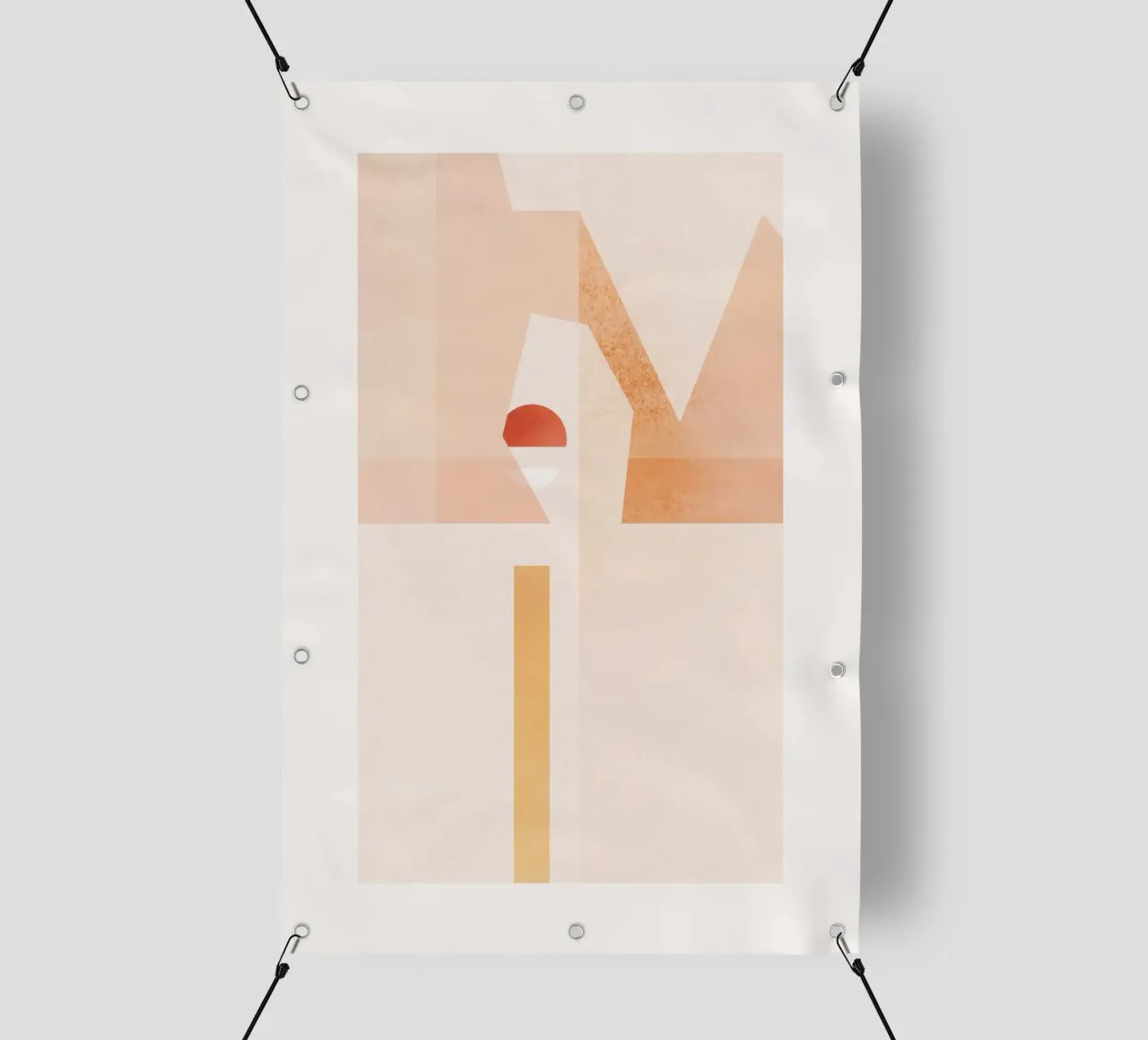 Geometric Sunset II telo in pvc da SABRIN DEIRANI