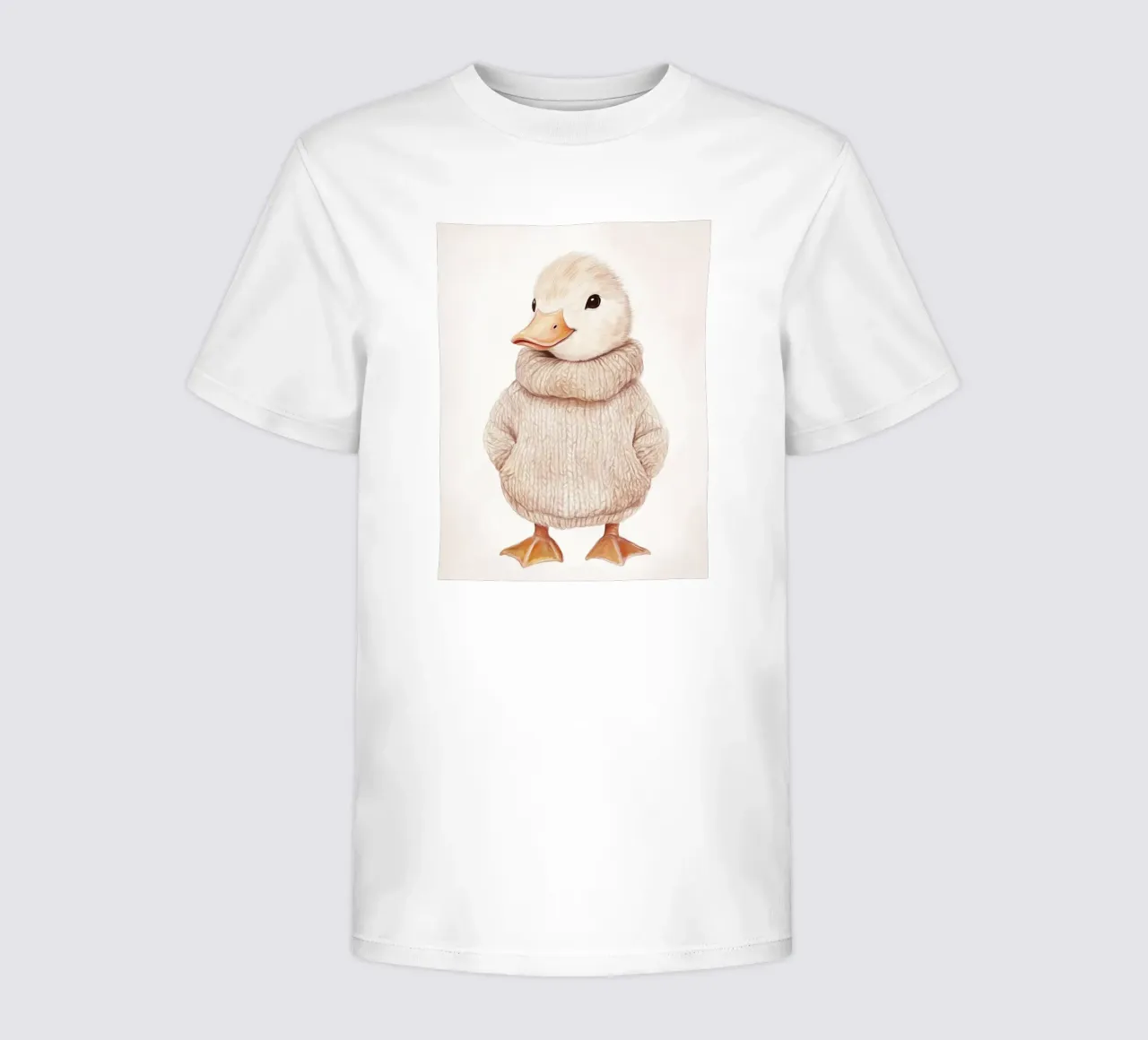 Pastel duckling Theo kids t-shirt by Carinaprint