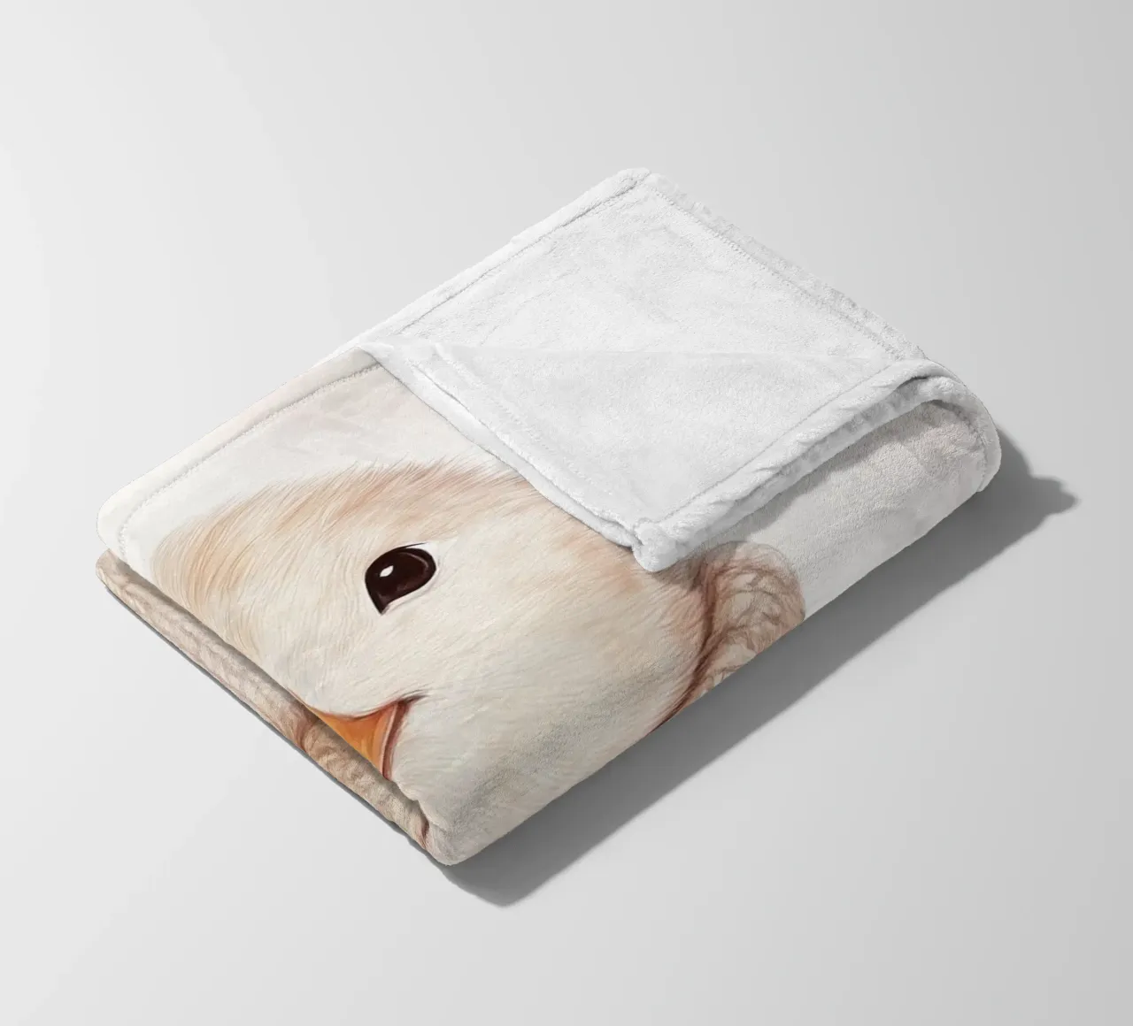 Pastelkleurig eendje Theo fleecedeken van Carinaprint