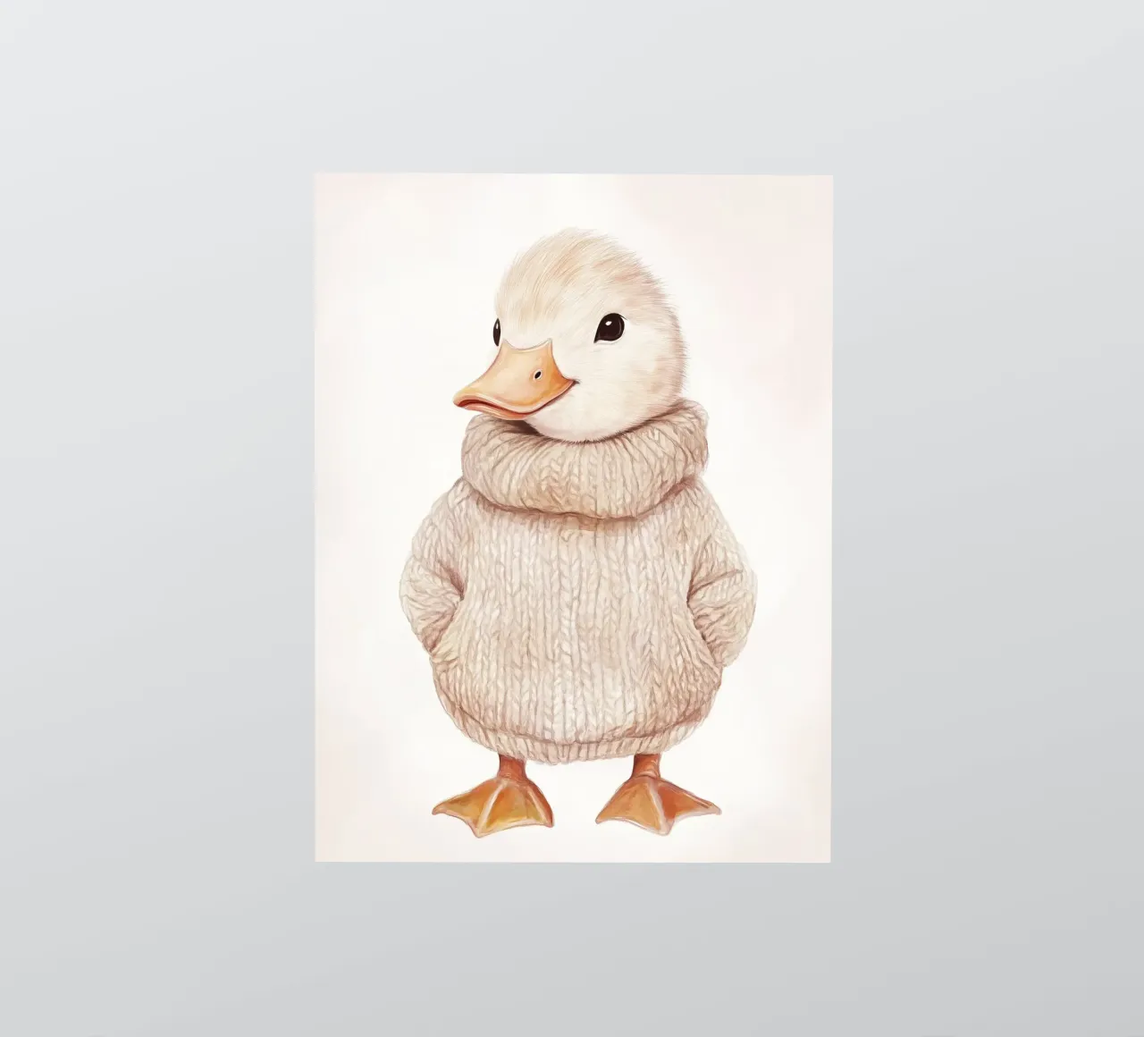 Pastel duckling Theo sticker by Carinaprint