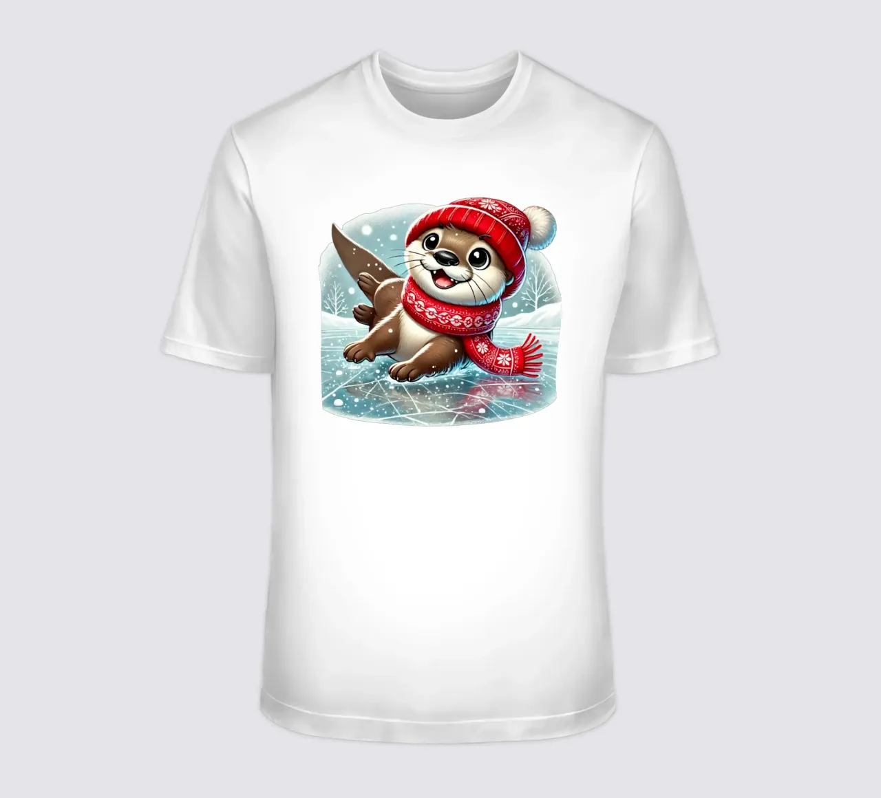 Divertimento con la lontra innevata t-shirt da FluffyToons