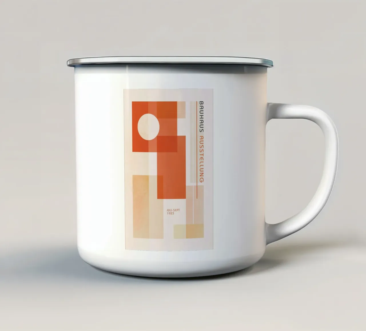 Bauhaus Harmony tazza in smalto da SABRIN DEIRANI