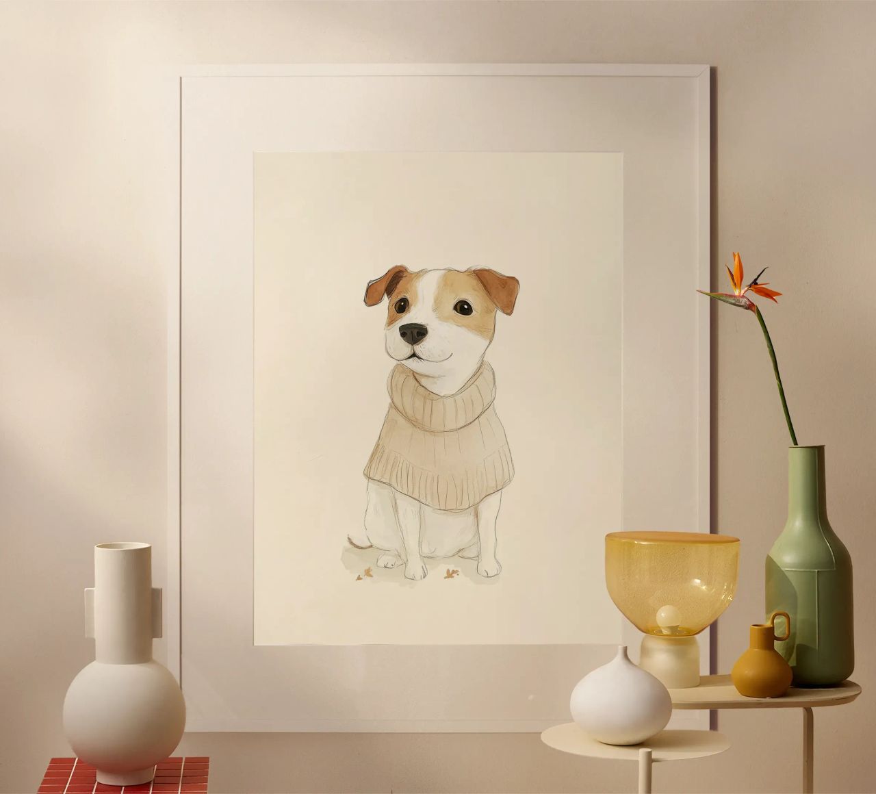 Cute dog Milo poster by Carinaprint