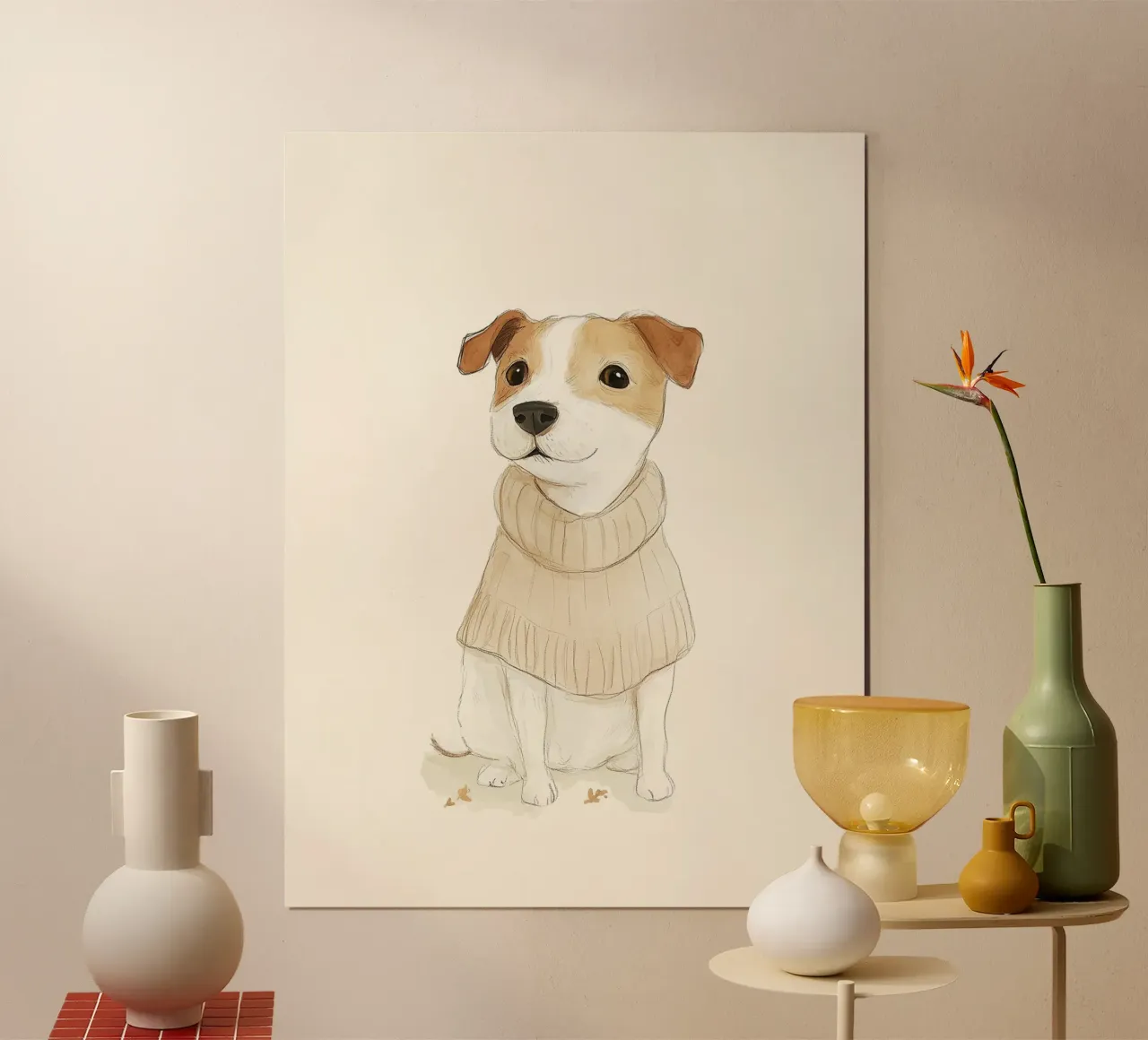 Il simpatico cane Milo carta hahnemühle da Carinaprint
