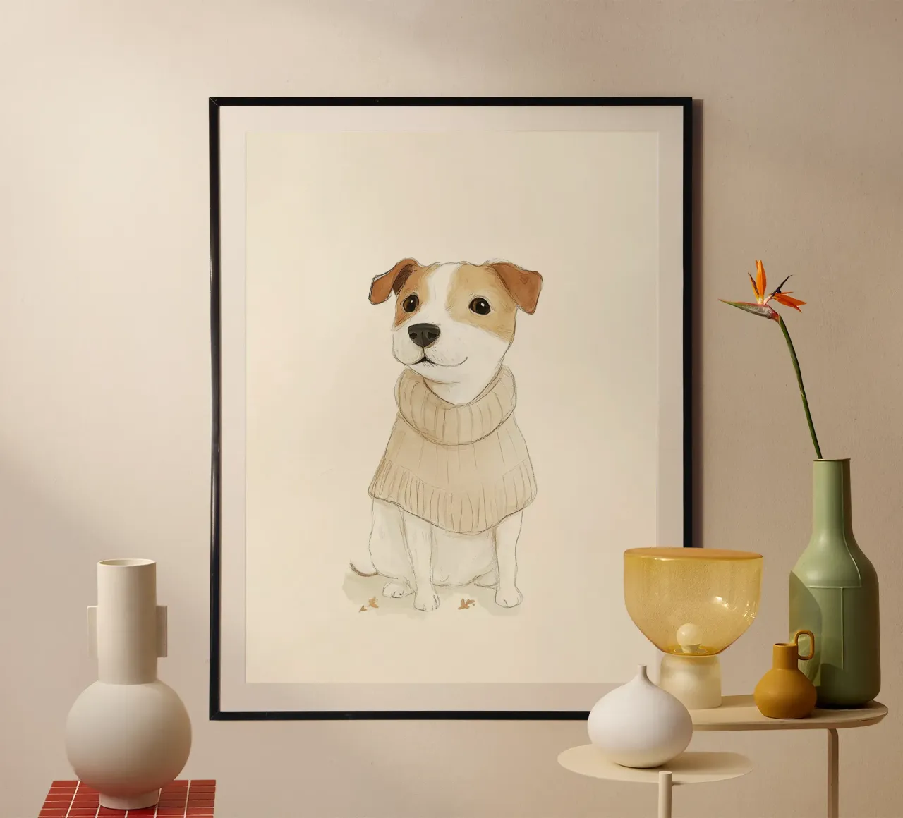 Il simpatico cane Milo carta hahnemühle da Carinaprint