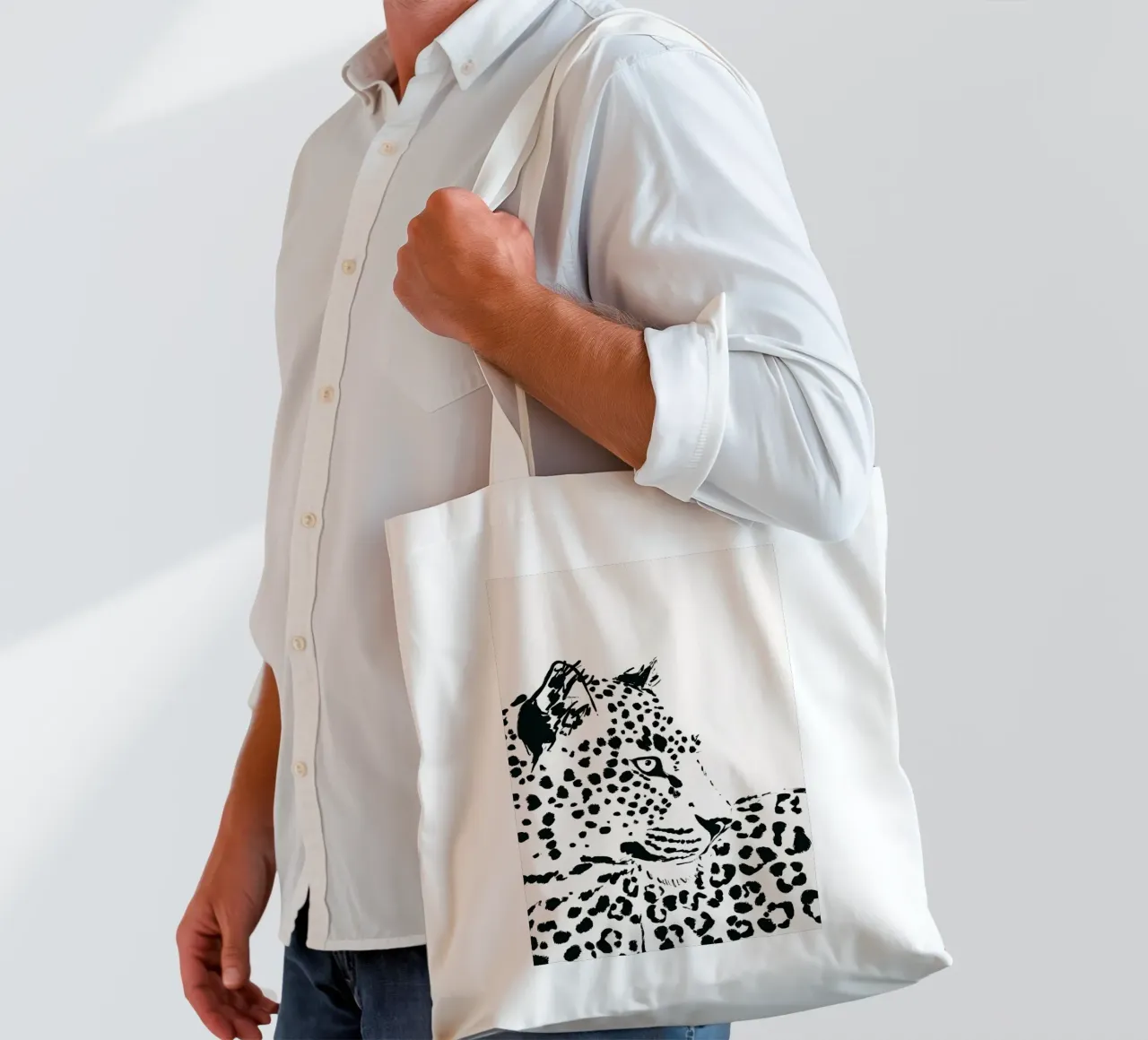 Monochrome Majesty tote bag by SABRIN DEIRANI