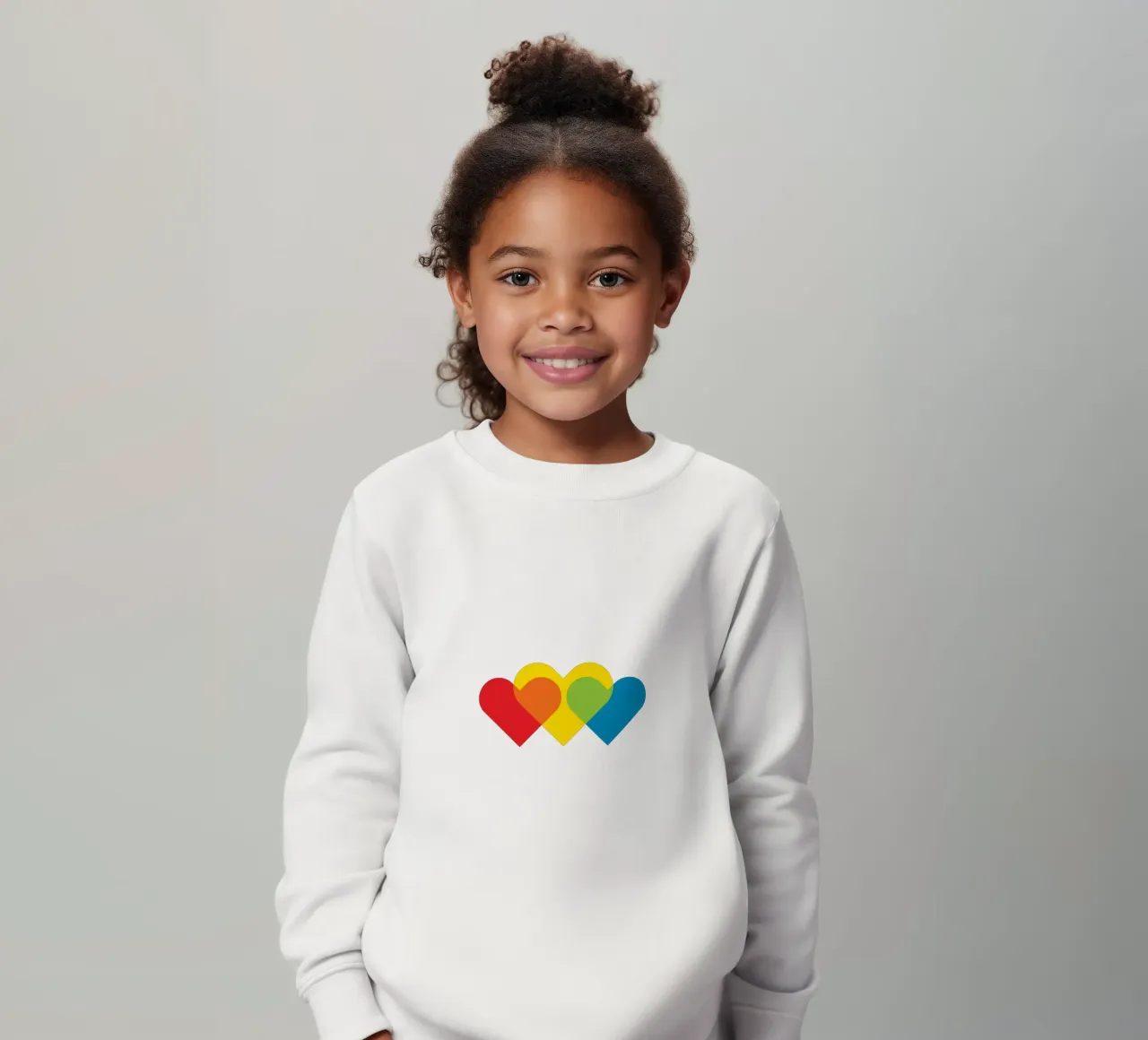 Amore triplo colorato felpa bambino da galihstudio