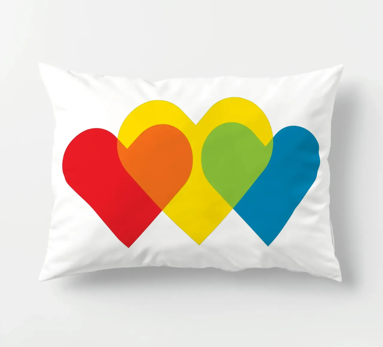 Amore triplo colorato cuscino da galihstudio