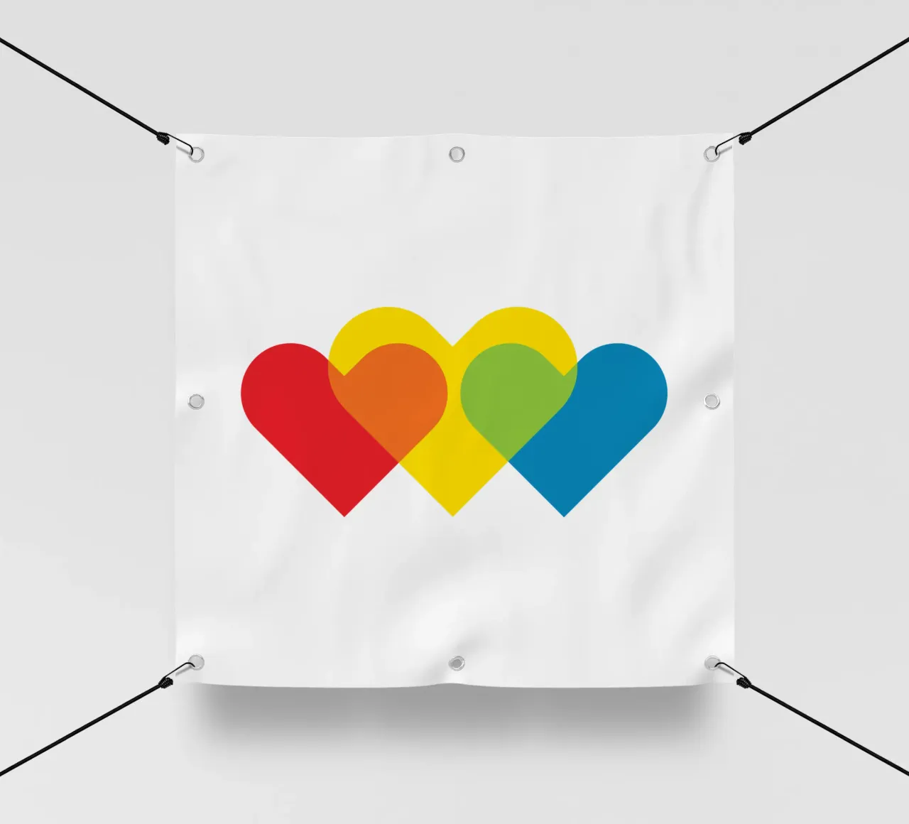 Amore triplo colorato telo in pvc da galihstudio