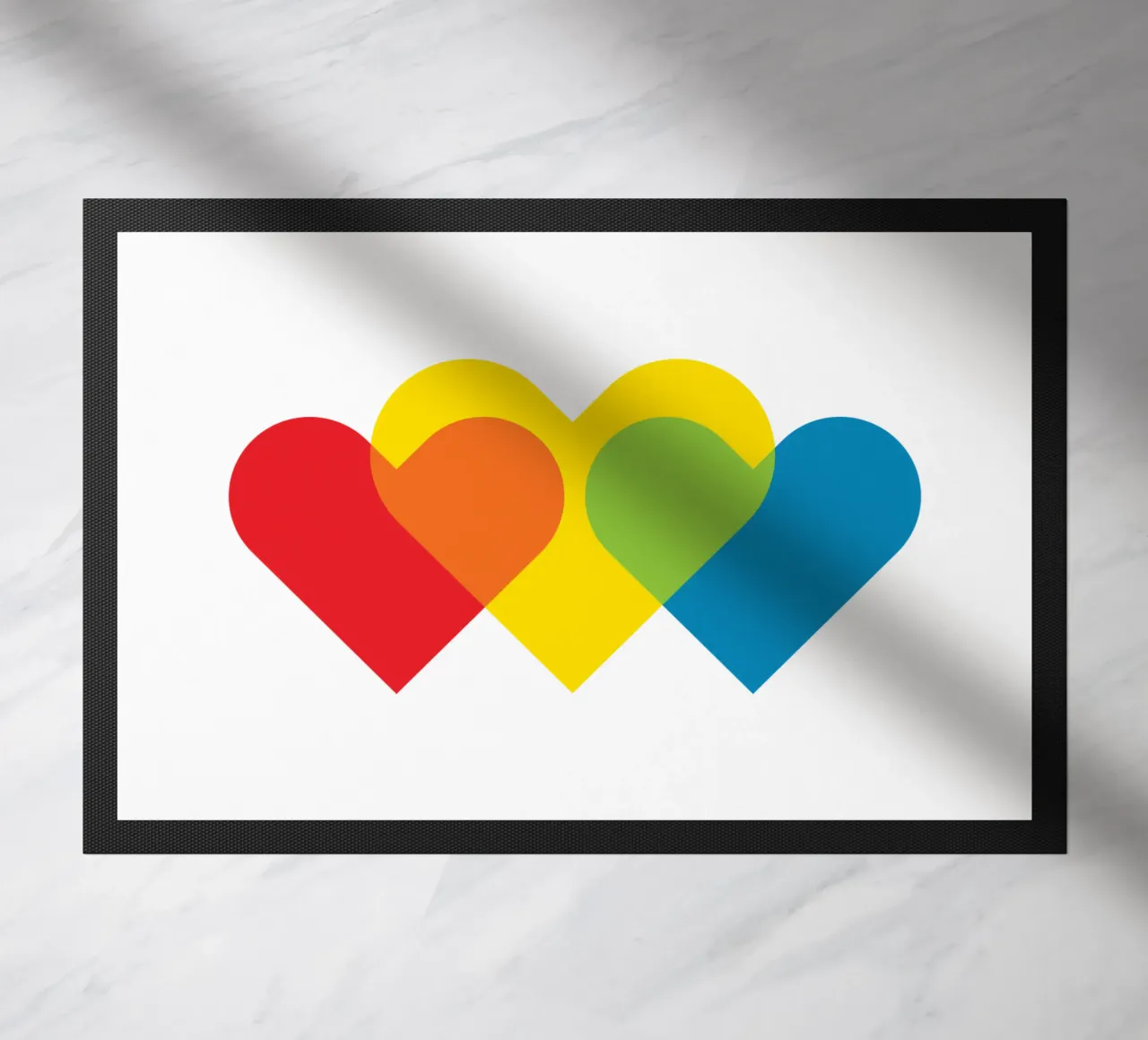 Amore triplo colorato zerbino da galihstudio