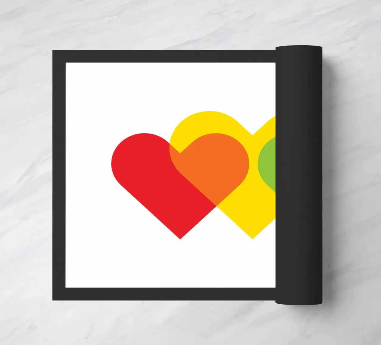 Amore triplo colorato zerbino da galihstudio