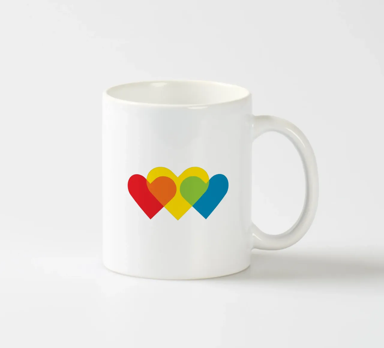 Amore triplo colorato tazza in ceramica da galihstudio