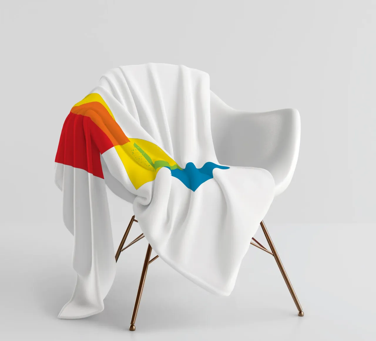 Amore triplo colorato coperta in pile da galihstudio