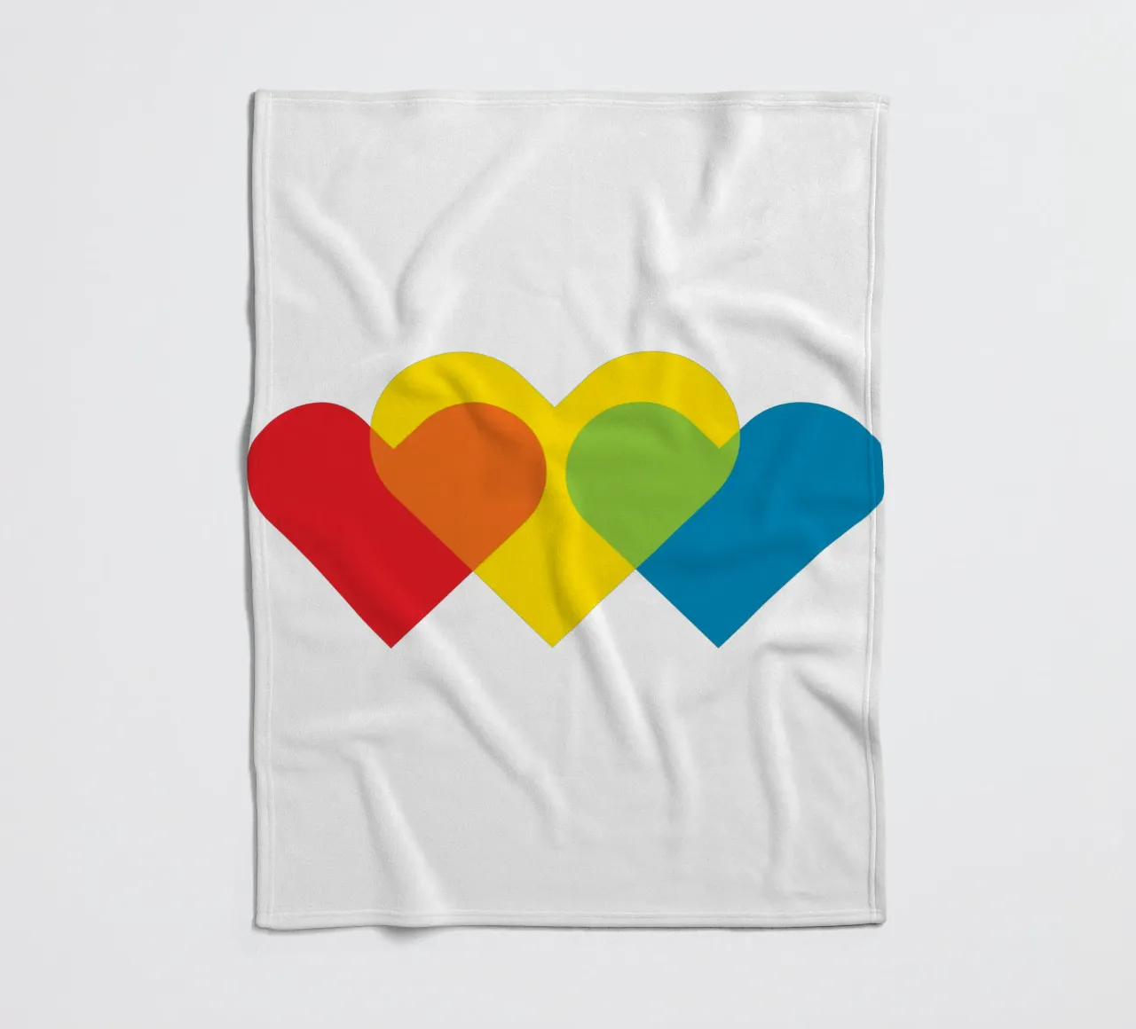 Amore triplo colorato coperta in pile da galihstudio