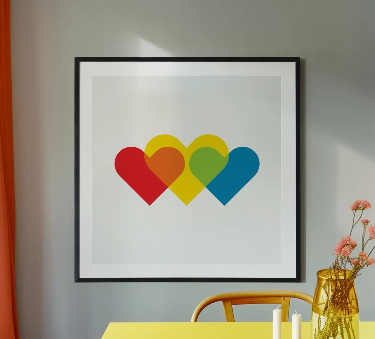Amore triplo colorato carta hahnemühle da galihstudio