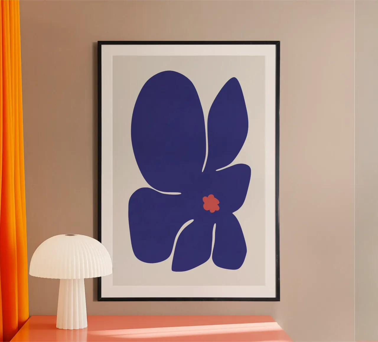 Fiore di giglio IV poster con telaio in plastica da amini54