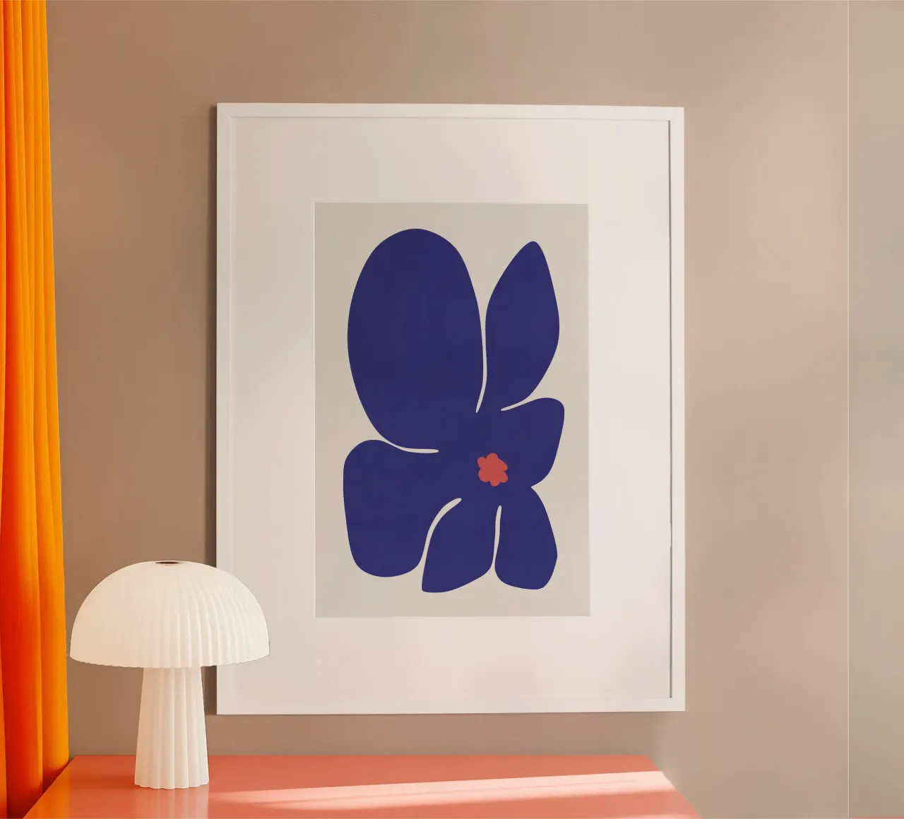 Fiore di giglio IV poster con telaio in plastica da amini54