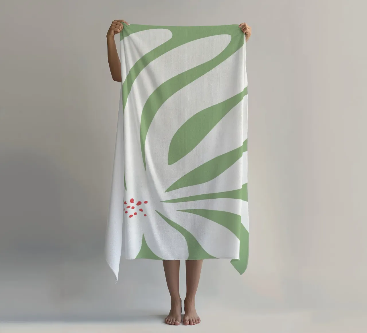 Chrysanthemum Flower II beach towel by amini54