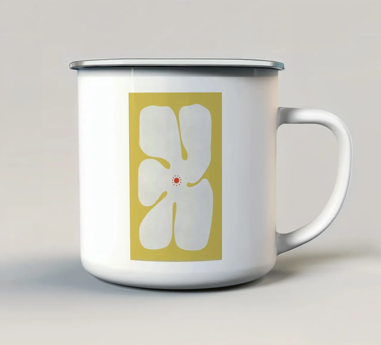Fiore di papavero II tazza in smalto da amini54