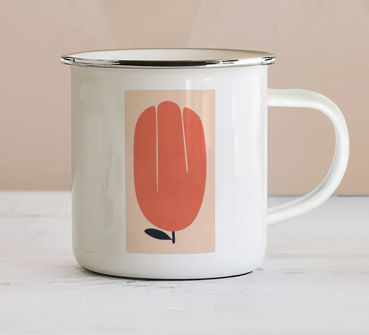 Fiore di tulipano II tazza in smalto da amini54