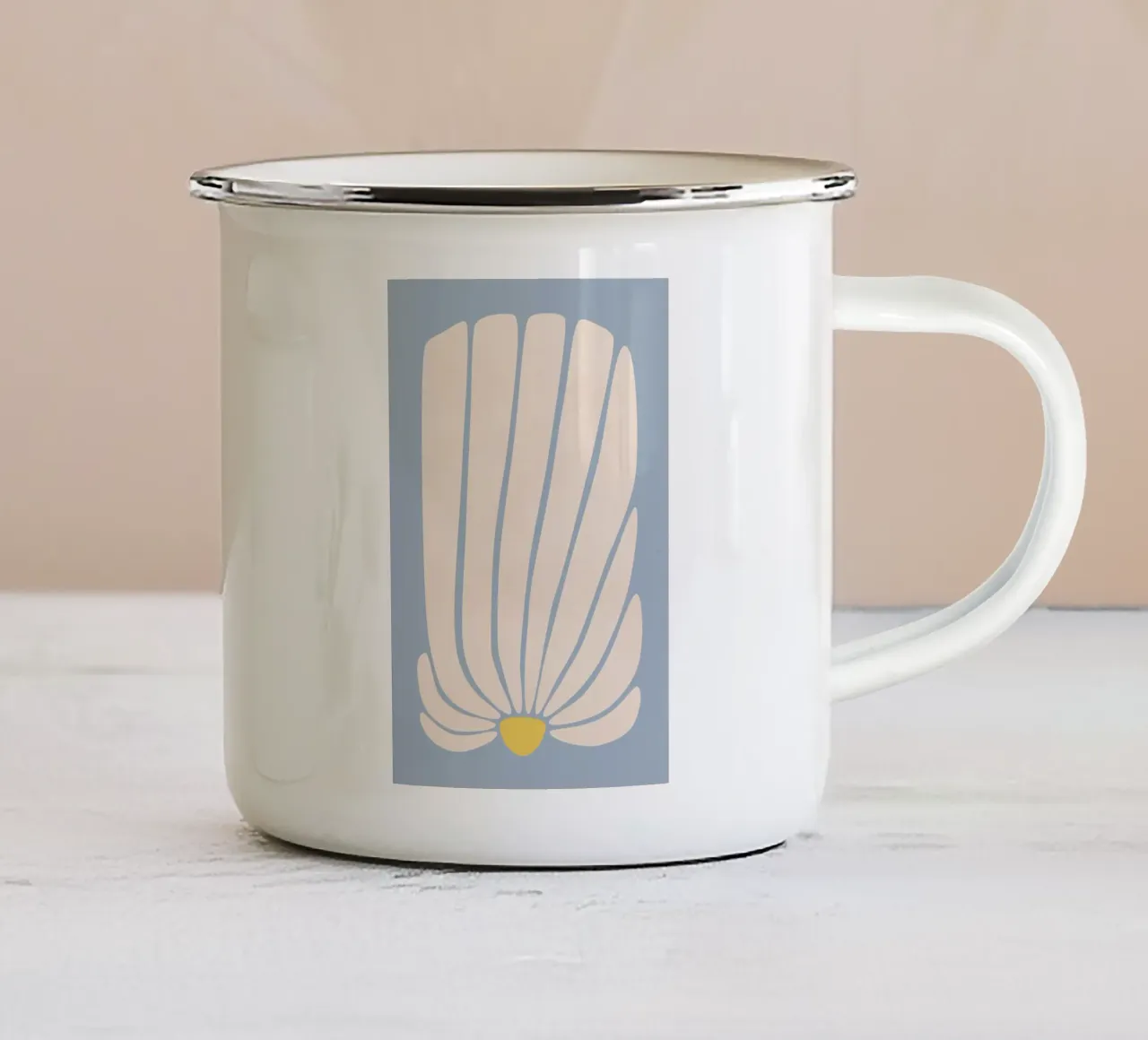 Fiore di gerbera II tazza in smalto da amini54
