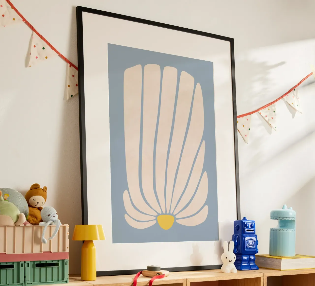 Fiore di gerbera II poster con telaio in alluminio da amini54