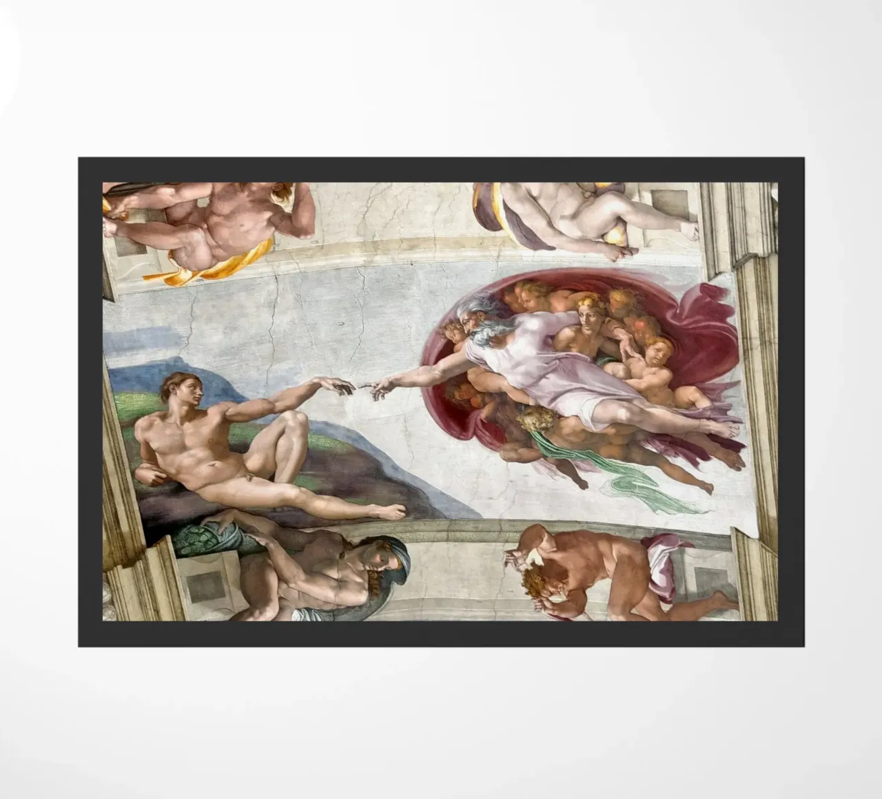 The Vatican Museum - The Creation of Adam doormat by amini54